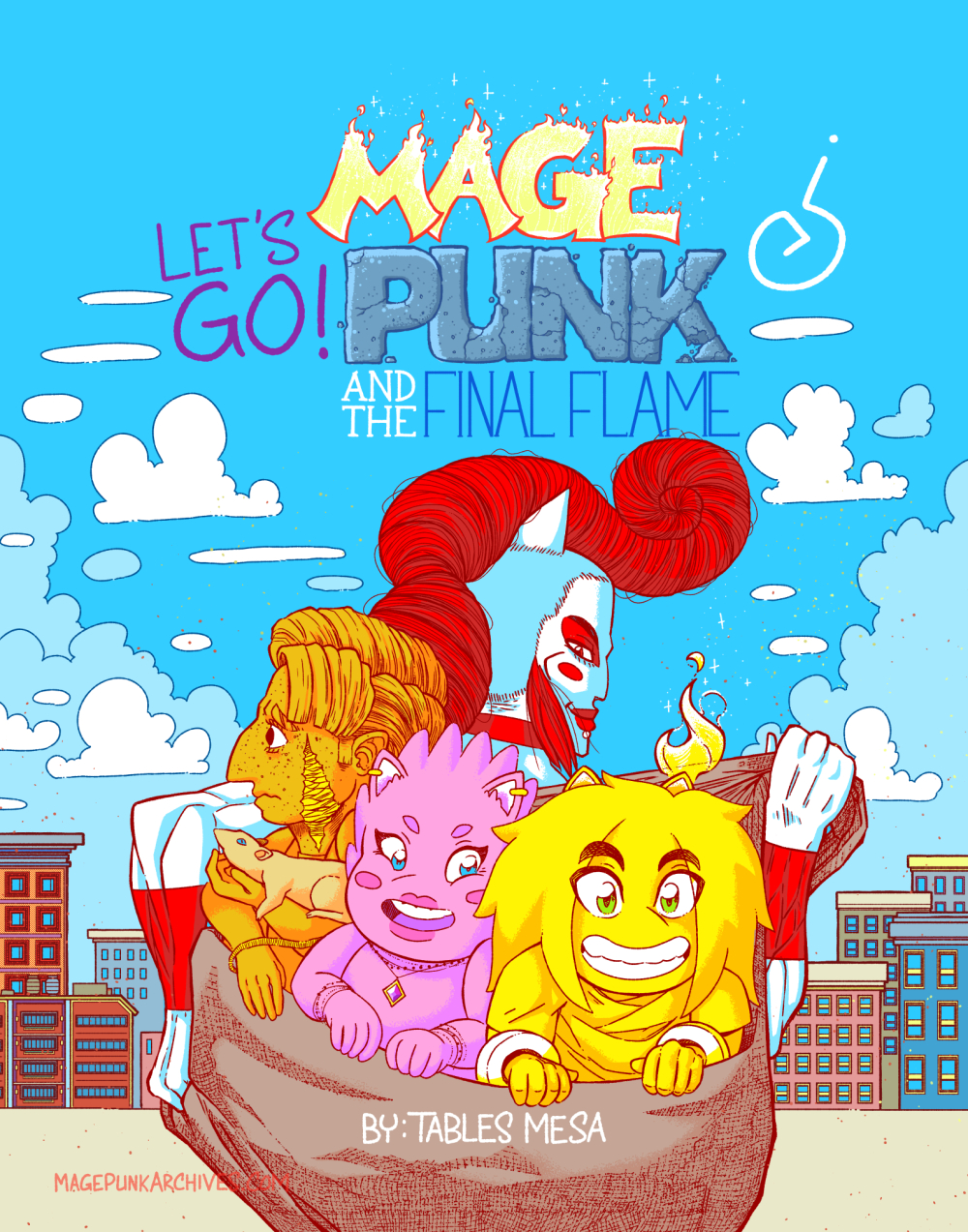 Let’s Go! Mage Punk and the Final Flame! – Front Cover